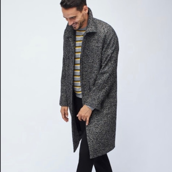 Bonobos Wool Coat in Charcoal Confetti Donegal | S - Picture 7 of 7